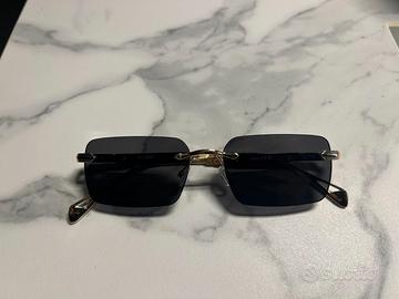 Occhiali da sole stile luxury rimless oro