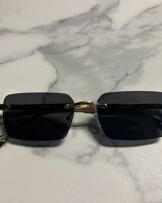 Occhiali da sole stile luxury rimless oro