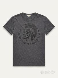 T-shirt Diesel grigia antracite