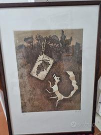 quadro Enrico Benaglia  incisione  d'arte 