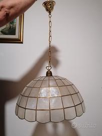 lampadario in madreperla stile liberty