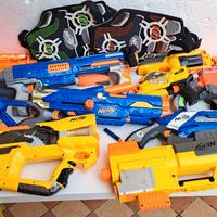 Nerf Guns Super Lotto 11 Pezzi + 2 Bersagli + Acce