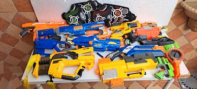 Nerf Guns Super Lotto 11 Pezzi + 2 Bersagli + Acce