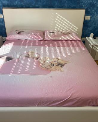 Letto contenitore ecopelle