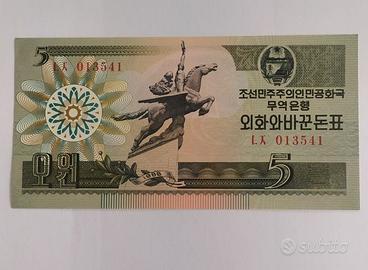 Rarità Nord Coreana FdS da 5 Won