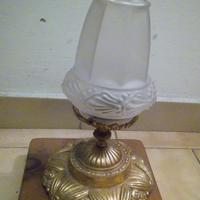 Plafoniera bronzo vetro satinato primi novecento