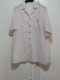 Giacca camicia Elena Miró XXXL avorio e rosa sho