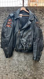 Chiodo pelle biker customizzato con aerografia