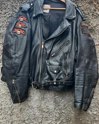 Chiodo pelle biker customizzato con aerografia