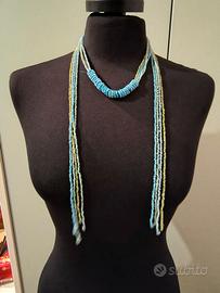 Collana perline vetro sfumate