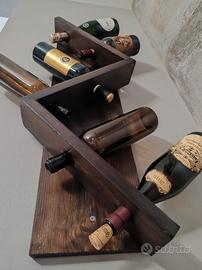 porta bottiglie in legno