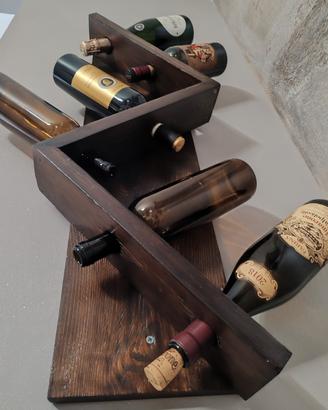 porta bottiglie in legno