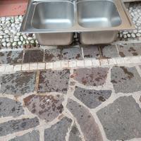 lavandino da 90 in acciaio con due vasche profonde