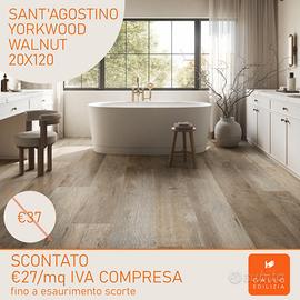 Gres porcellanato effetto legno Yorkwood Walnut