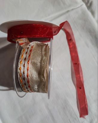 Natale - Nastri stoffa per pacchi