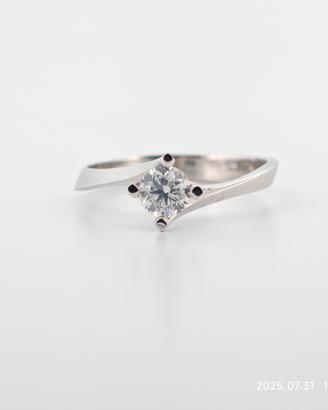 solitario oro 18kt 0.50ct E color VS2 