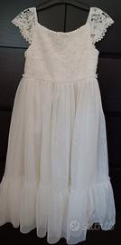 Abito in pizzo e tulle per bambina 
