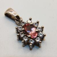 Esclusivo ciondolo vintage argento pietre CZ