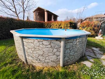 Piscina fuori terra in metallo GRE 4,6m ricambi