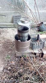 Cappello fumaiolo a botte, inox, d 250