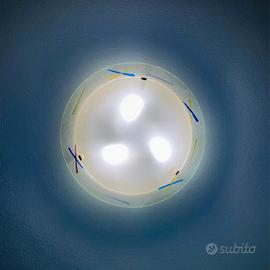 Plafoniera tonda in vetro satinato - 52cm