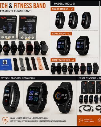 Lotto orologi smartwacht e smartband seminuovi