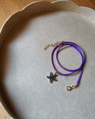 Collana cordino stella marina 