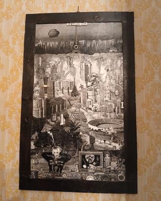 Quadro collage di Sordi Alberto