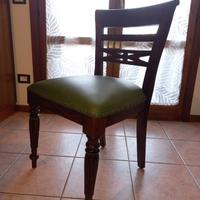 Sedia in legno e pelle