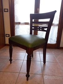 Sedia in legno e pelle