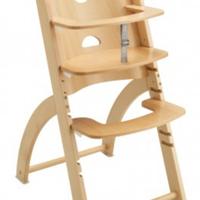 Seggiolone legno ergonomico + vassoio