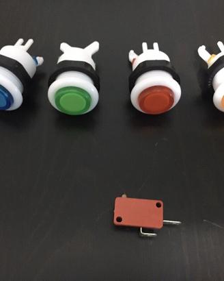 100 Pulsanti Arcade American Button 28mm con Micro