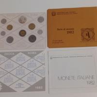 Serie monete Zecca Roma 1982 comprese 500 lire arg