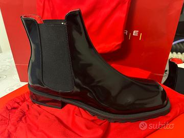 Stivaletto in pelle lucida Ferrari nuovo