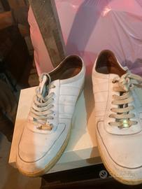 Tennis pelle bianca Bally