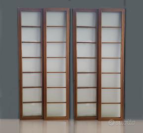 4 ante in vetro satinato cm. 66 x 288 h. ciascuna