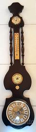 Orologio bussola termometro vintage in legno