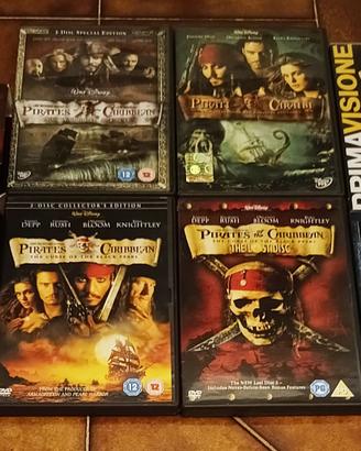 Lotto Film Saga Pirati dei Caraibi Jack Sparrow