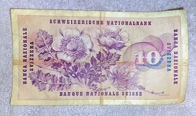 Banconota 10 Franchi Svizzeri 1968