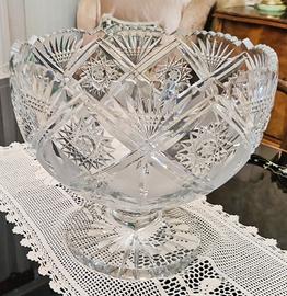 Coppa in cristallo + coppia di posaceneri 