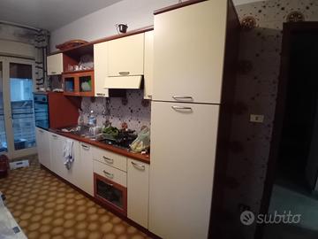 Cucina lineare con elettrodomestici 