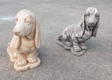 Statua cane bassotto animale cagnolino cemento