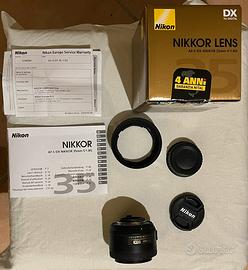 Obiettivo nuovo NIKON AF-S DX 35MM F/1.8 G