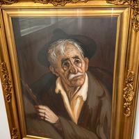Tullio Grassi ritratto di anziano, olio su tela