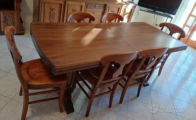 Tavolo in arte povera allungabile