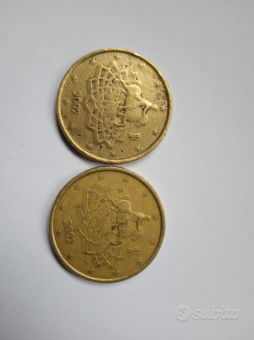 50 centesimi con errore di conio - Monete a circolazione ordinaria di tutti  i Paesi dell'Area Euro. -  - Numismatica, monete, collezionismo