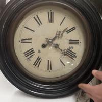 Antico orologio XIX sec legno ebanizzato pendolo 