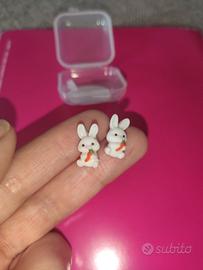 Orecchini coniglio bianco