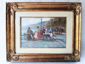 quadro su tavola Napoli - Guglielmo De Giorgio