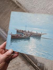 stupendo dipinto  su legno 